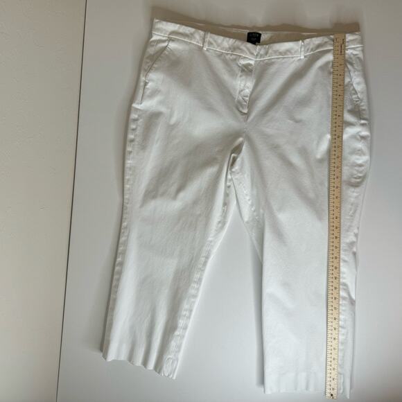 J Crew Womens Kallie Straight Leg Pant in White Sz 22 Office Neutral Minimalist - Picture 12 of 16